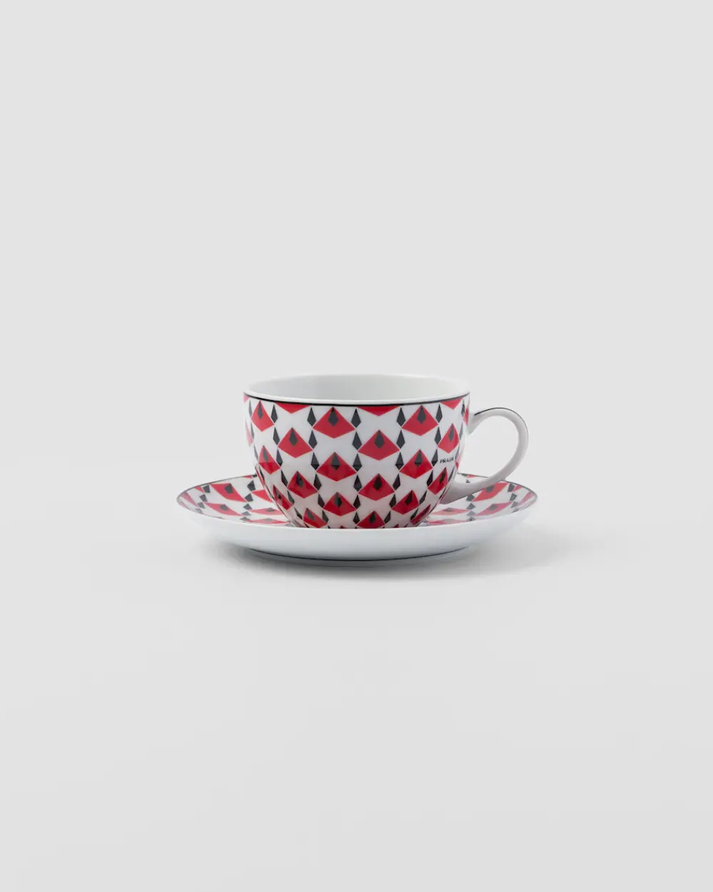 Prada TÉ Y CAFÉ^Set De Dos Tazas De Capuchino De Porcelana - Vienna Red