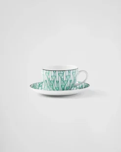 Prada TÉ Y CAFÉ^Set De Dos Tazas De Té De Porcelana - Vienna Green
