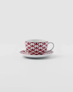 Prada TÉ Y CAFÉ^Set De Dos Tazas De Té De Porcelana - Vienna Red
