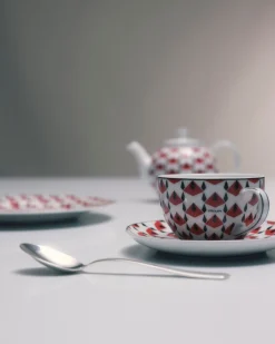 Prada TÉ Y CAFÉ^Set De Dos Tazas De Té De Porcelana - Vienna Red