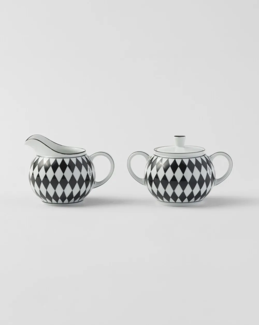 Prada TÉ Y CAFÉ^Set De Jarrita Y Azucarero De Porcelana - Checkerboard