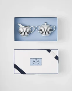 Prada TÉ Y CAFÉ^Set De Jarrita Y Azucarero De Porcelana - Stripes