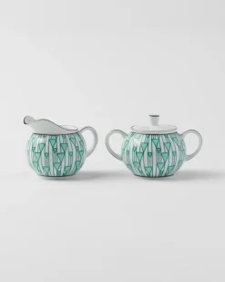Prada TÉ Y CAFÉ^Set De Jarrita Y Azucarero De Porcelana - Vienna Green