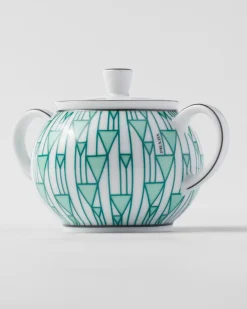 Prada TÉ Y CAFÉ^Set De Jarrita Y Azucarero De Porcelana - Vienna Green