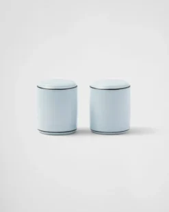 Prada BANDEJAS Y ACCESORIOS DE MESA^Set De Salero Y Pimentero De Porcelana - Celadon