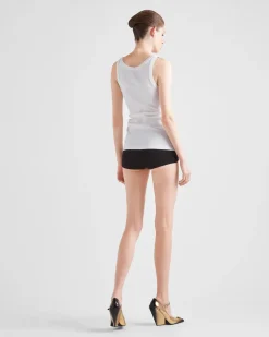 Mujer Prada PANTALONES LARGOS Y CORTOS^Shorts De Seda