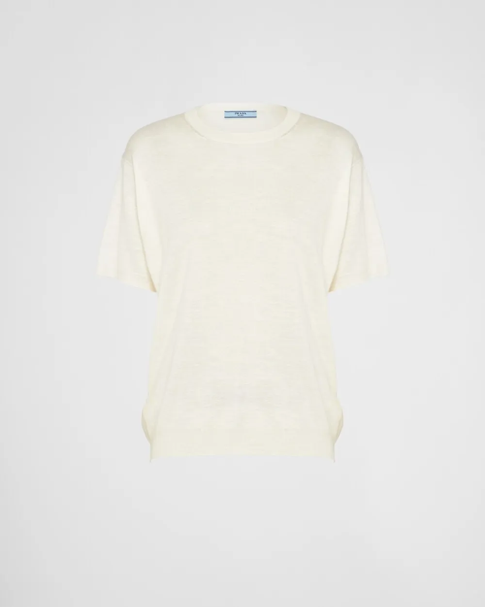 Mujer Prada TEJIDOS DE PUNTO^Silk Crew-neck Sweater