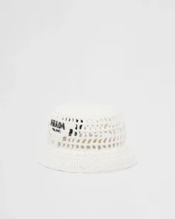 Mujer Prada SOMBREROS Y GUANTES^Sombrero De Pescador En Tela Tejida