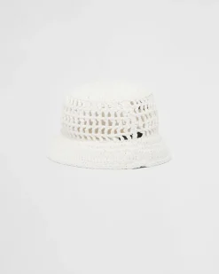 Mujer Prada SOMBREROS Y GUANTES^Sombrero De Pescador En Tela Tejida