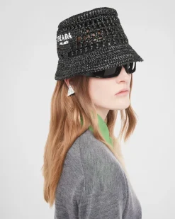 Mujer Prada SOMBREROS Y GUANTES^Sombrero De Pescador En Tela Tejida