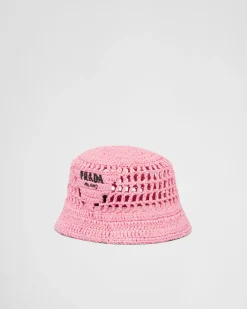 Mujer Prada SOMBREROS Y GUANTES^Sombrero De Pescador En Tela Tejida