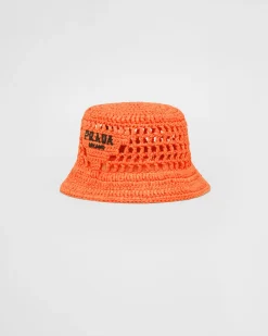 Mujer Prada SOMBREROS Y GUANTES^Sombrero De Pescador En Tela Tejida