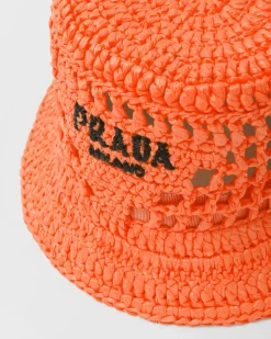 Mujer Prada SOMBREROS Y GUANTES^Sombrero De Pescador En Tela Tejida