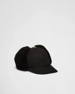 Hombre Prada SOMBREROS Y GUANTES^Sombrero De Re-nylon Y Borreguillo