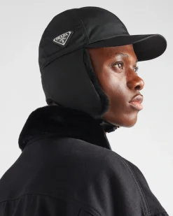 Hombre Prada SOMBREROS Y GUANTES^Sombrero De Re-nylon Y Borreguillo