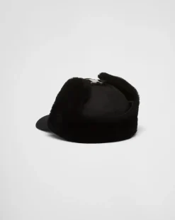 Hombre Prada SOMBREROS Y GUANTES^Sombrero De Re-nylon Y Borreguillo
