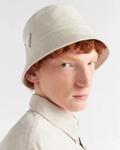 Hombre Prada SOMBREROS Y GUANTES^Sombrero Tipo Pescador De Pana