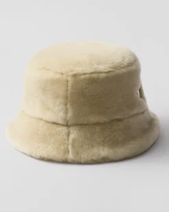 Mujer Prada SOMBREROS Y GUANTES^Sombrero Tipo Pescador De Piel Vuelta