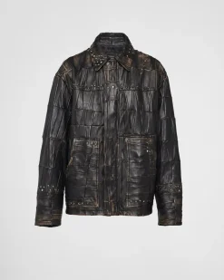 Hombre Prada ROPA DE PIEL^Studded Leather Jacket