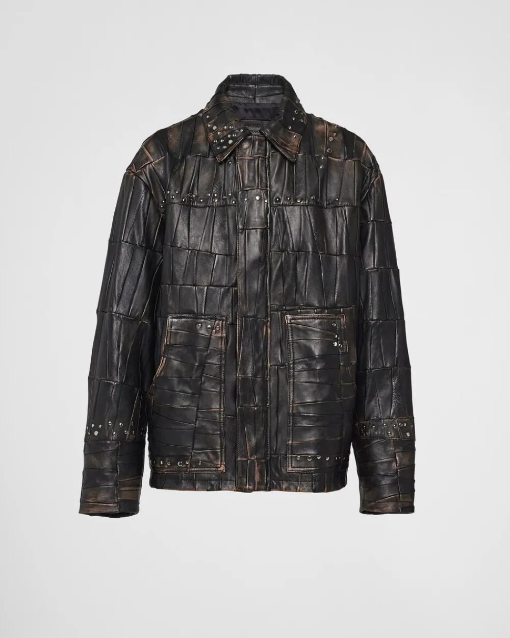 Hombre Prada ROPA DE PIEL^Studded Leather Jacket