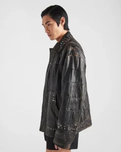 Hombre Prada ROPA DE PIEL^Studded Leather Jacket