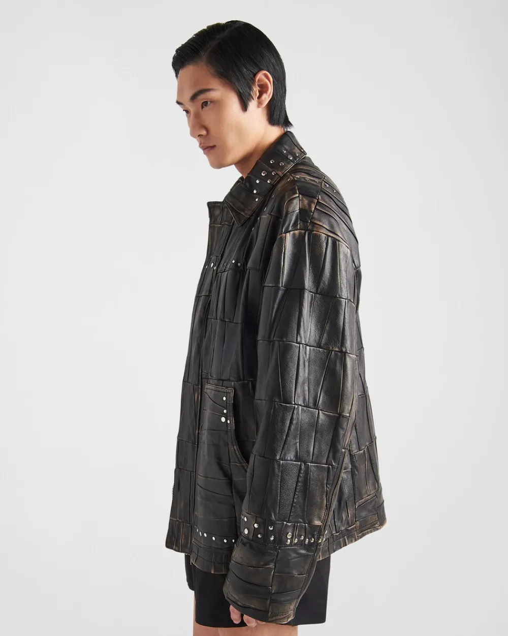 Hombre Prada ROPA DE PIEL^Studded Leather Jacket