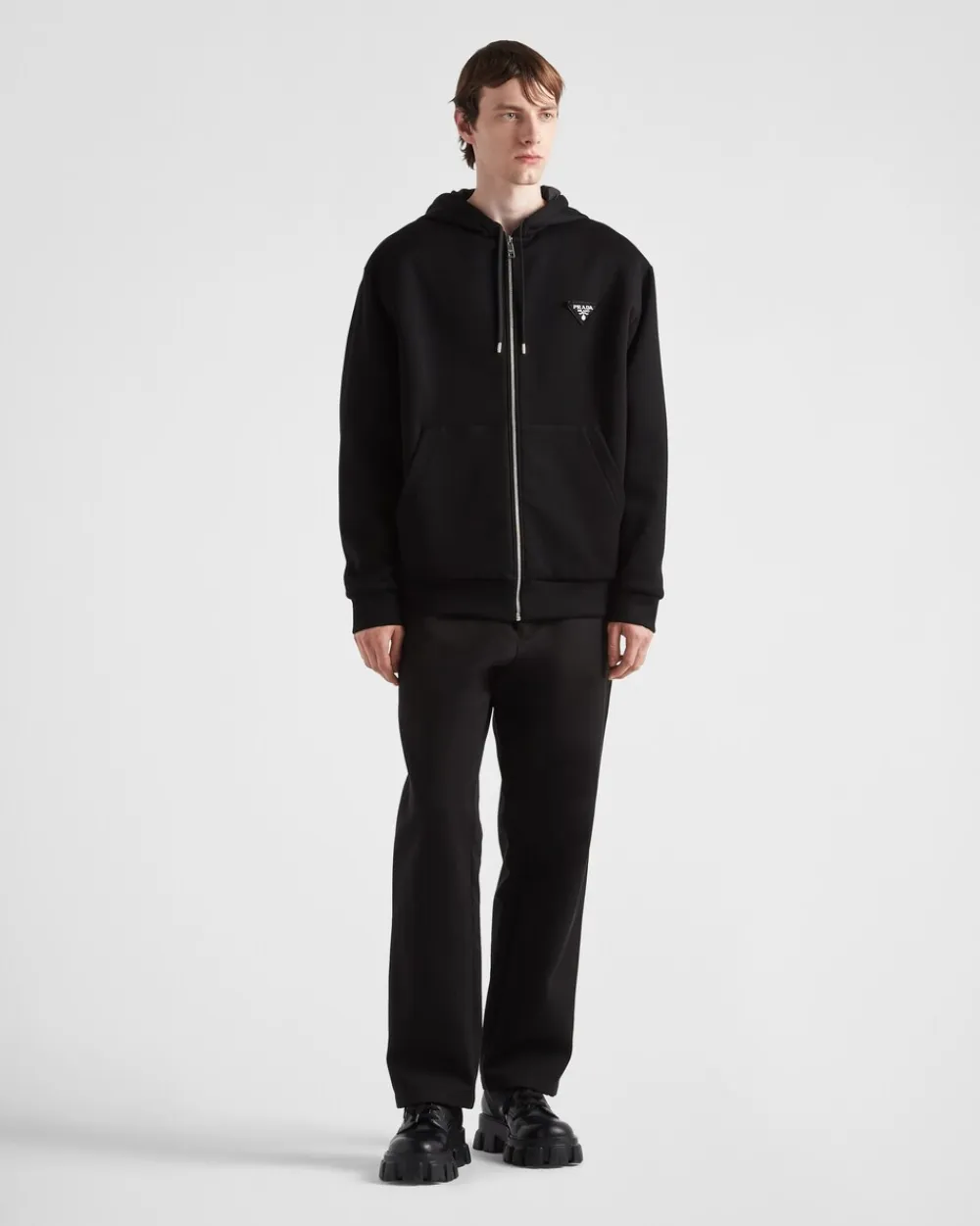 Hombre Prada ROPA DEPORTIVA Y SUDADERAS^Sudadera Con Capucha De Felpa De Algodón