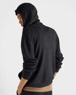 Hombre Prada TEJIDOS DE PUNTO^Sudadera Con Capucha De Punto De Cachemir