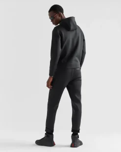 Hombre Prada ROPA^Sudadera Con Capucha De Punto Doble Reciclado