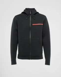 Hombre Prada ROPA^Sudadera Con Capucha De Tejido Técnico