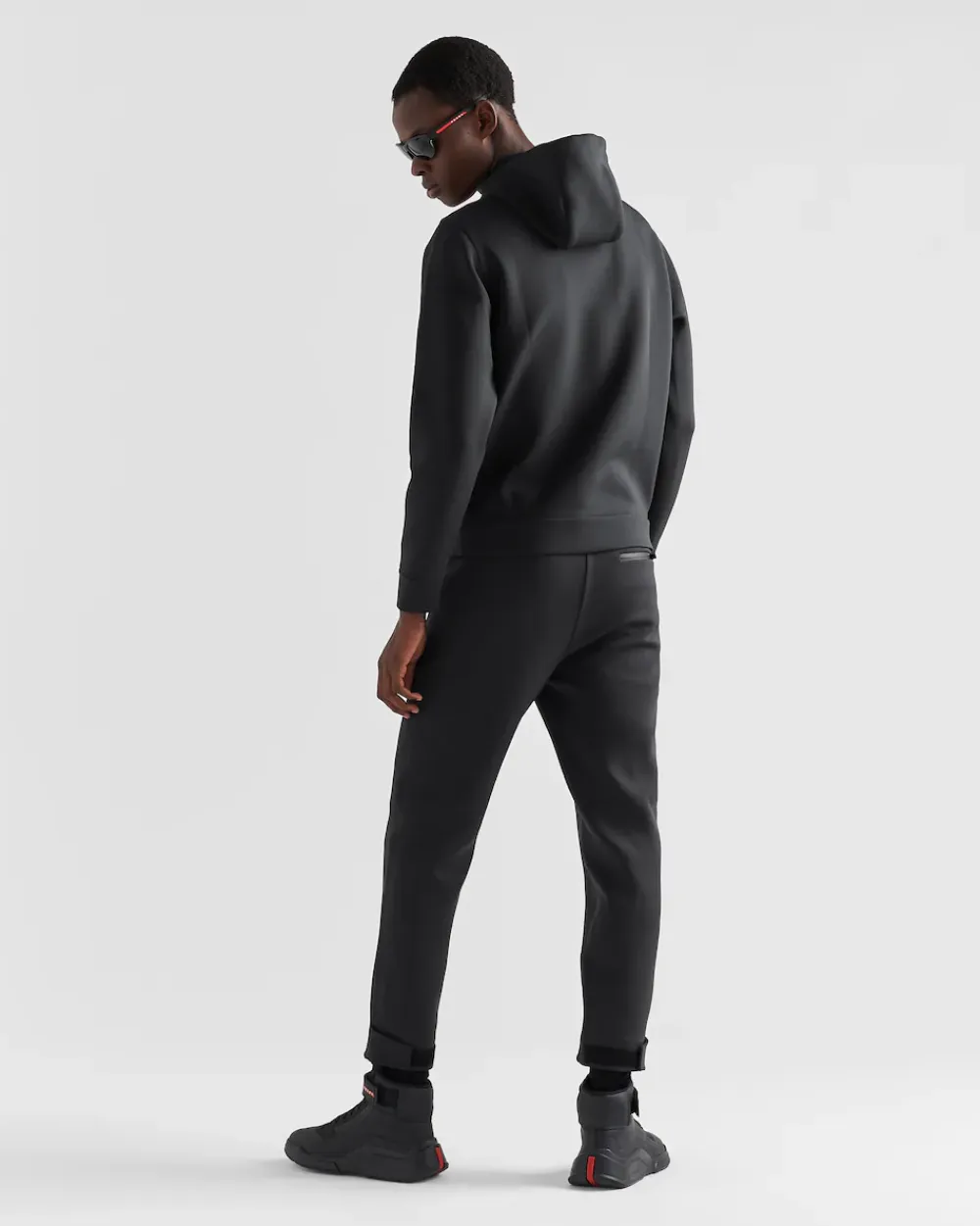 Hombre Prada ROPA^Sudadera Con Capucha De Tejido Técnico