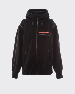 Mujer Prada ROPA^Sudadera Con Capucha Forro Polar Técnico