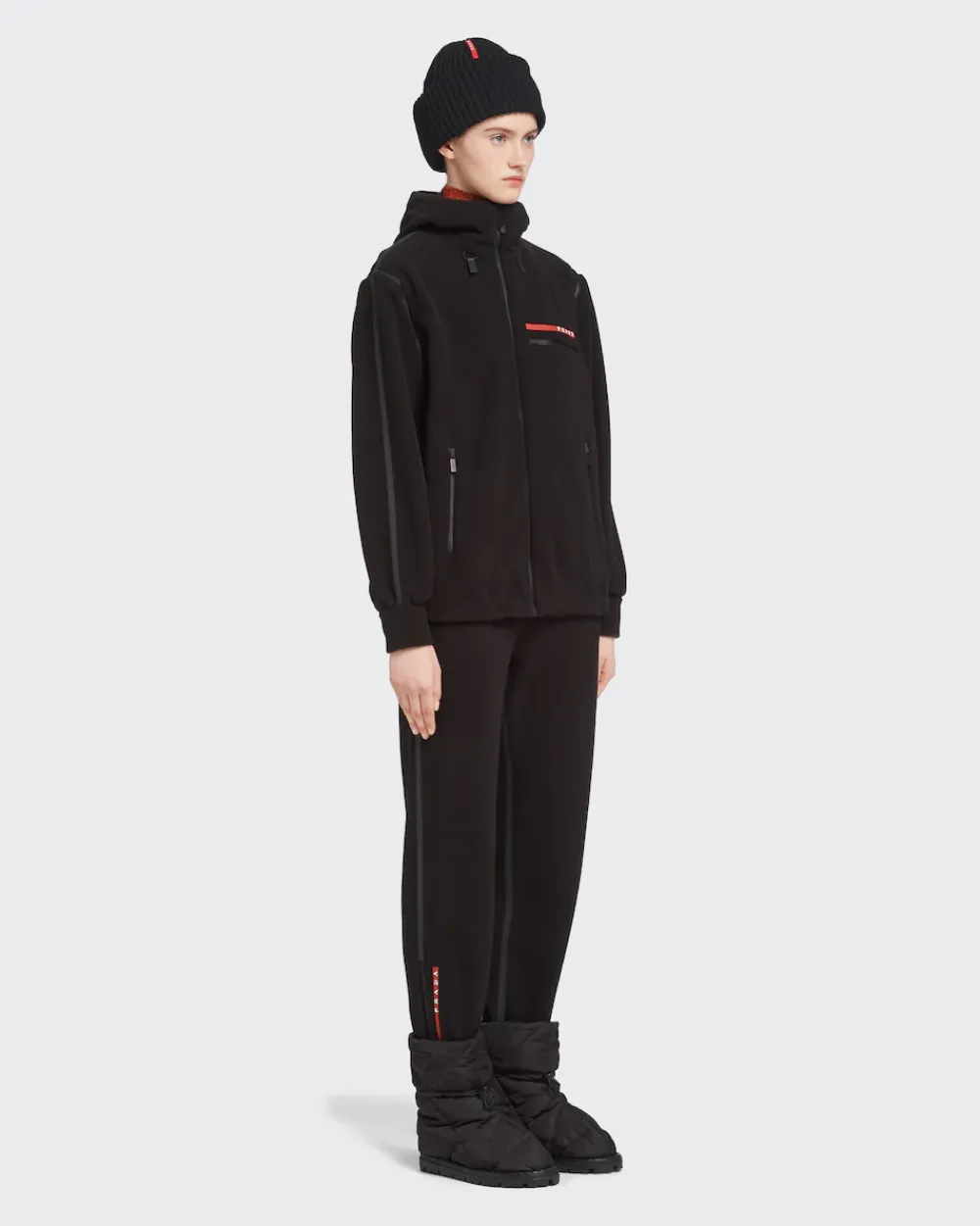 Mujer Prada ROPA^Sudadera Con Capucha Forro Polar Técnico