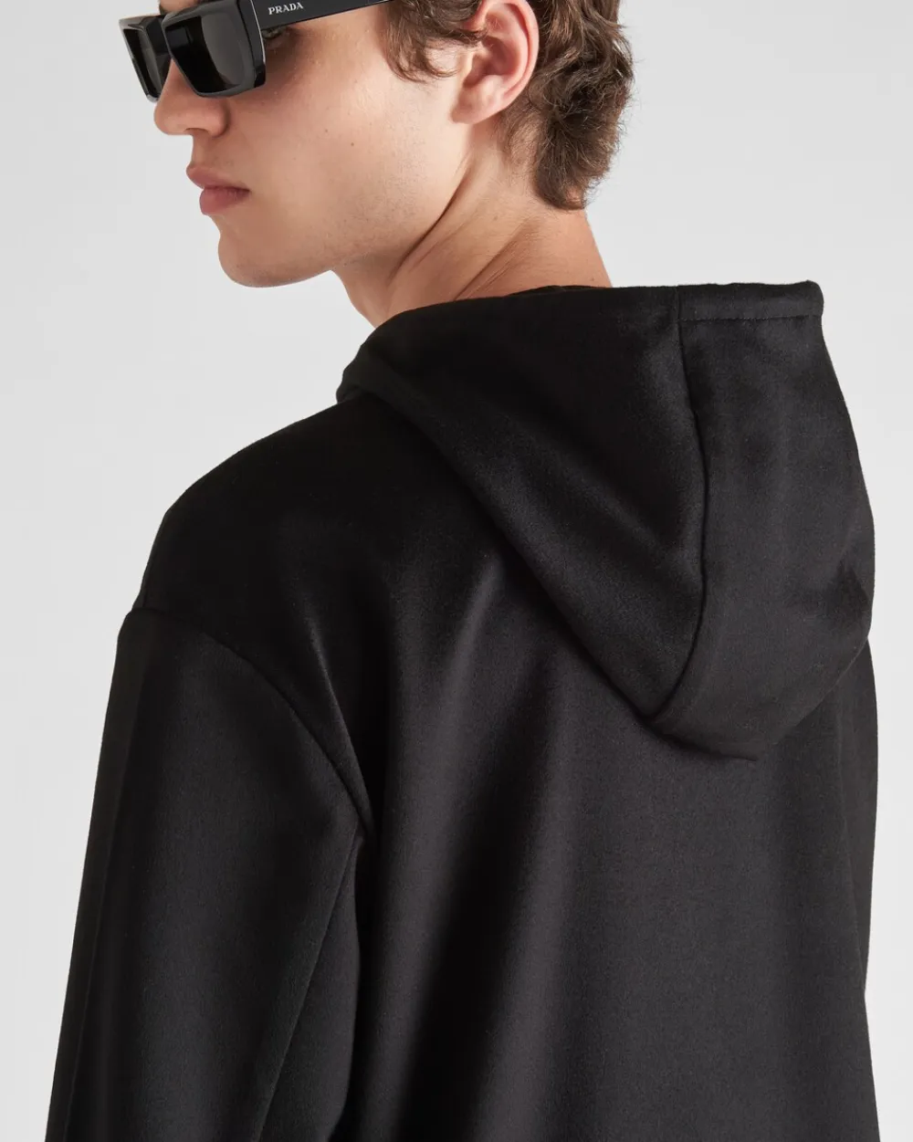 Hombre Prada ROPA DEPORTIVA Y SUDADERAS|CHAQUETAS Y ABRIGOS^Sudadera De Cachemir Con Capucha