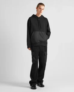 Hombre Prada ROPA DEPORTIVA Y SUDADERAS^Sudadera De Felpa De Algodón Con Capucha