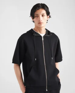 Hombre Prada TEJIDOS DE PUNTO^Sudadera De Punto De Algodón Y Viscosa Con Capucha