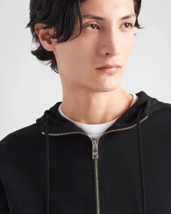 Hombre Prada TEJIDOS DE PUNTO^Sudadera De Punto De Algodón Y Viscosa Con Capucha