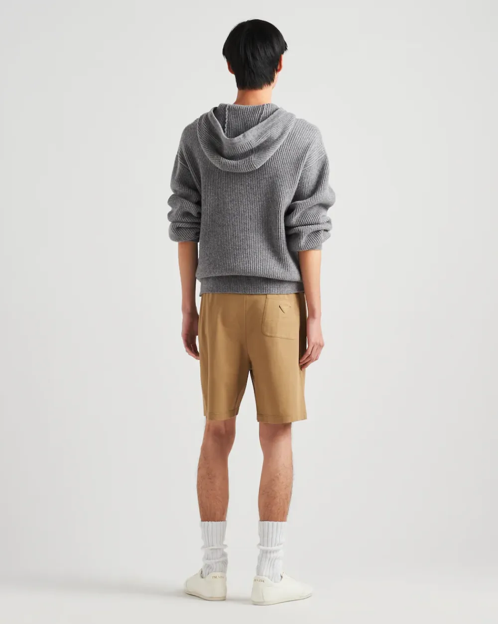 Hombre Prada TEJIDOS DE PUNTO^Sudadera De Punto De Cachemir Con Capucha