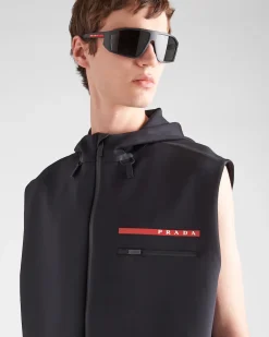 Hombre Prada ROPA^Sudadera De Punto Técnico Reciclado Con Cinta