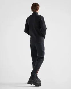Hombre Prada ROPA^Sudadera De Tejido Técnico Reciclado Con Cremallera