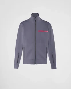 Hombre Prada ROPA^Sudadera De Tejido Técnico Reciclado Con Cremallera
