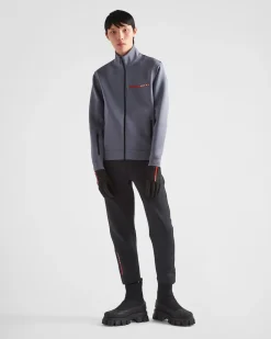 Hombre Prada ROPA^Sudadera De Tejido Técnico Reciclado Con Cremallera