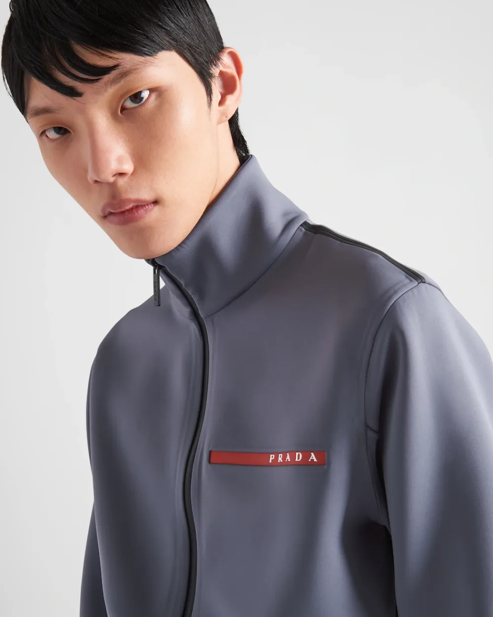 Hombre Prada ROPA^Sudadera De Tejido Técnico Reciclado Con Cremallera