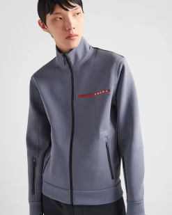 Hombre Prada ROPA^Sudadera De Tejido Técnico Reciclado Con Cremallera