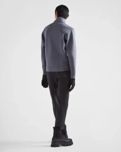 Hombre Prada ROPA^Sudadera De Tejido Técnico Reciclado Con Cremallera