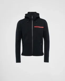 Hombre Prada ROPA^Sudadera En Piqué Técnico Con Capucha