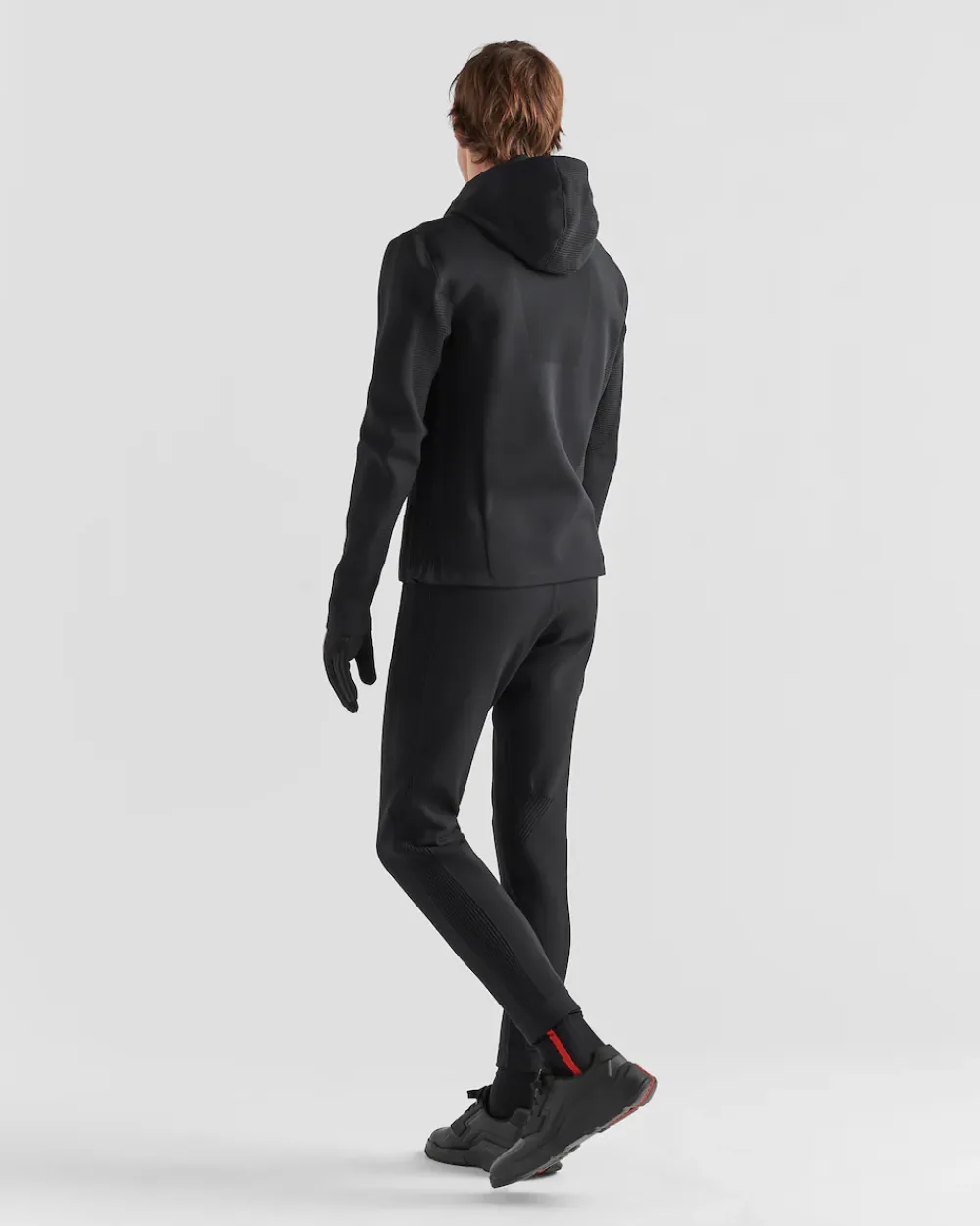 Hombre Prada ROPA^Sudadera En Piqué Técnico Con Capucha