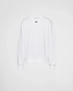 Hombre Prada ROPA DEPORTIVA Y SUDADERAS^Sudadera Extragrande De Algodón Con Logo Triangular