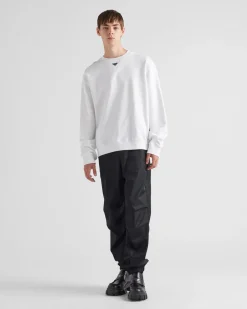 Hombre Prada ROPA DEPORTIVA Y SUDADERAS^Sudadera Extragrande De Algodón Con Logo Triangular