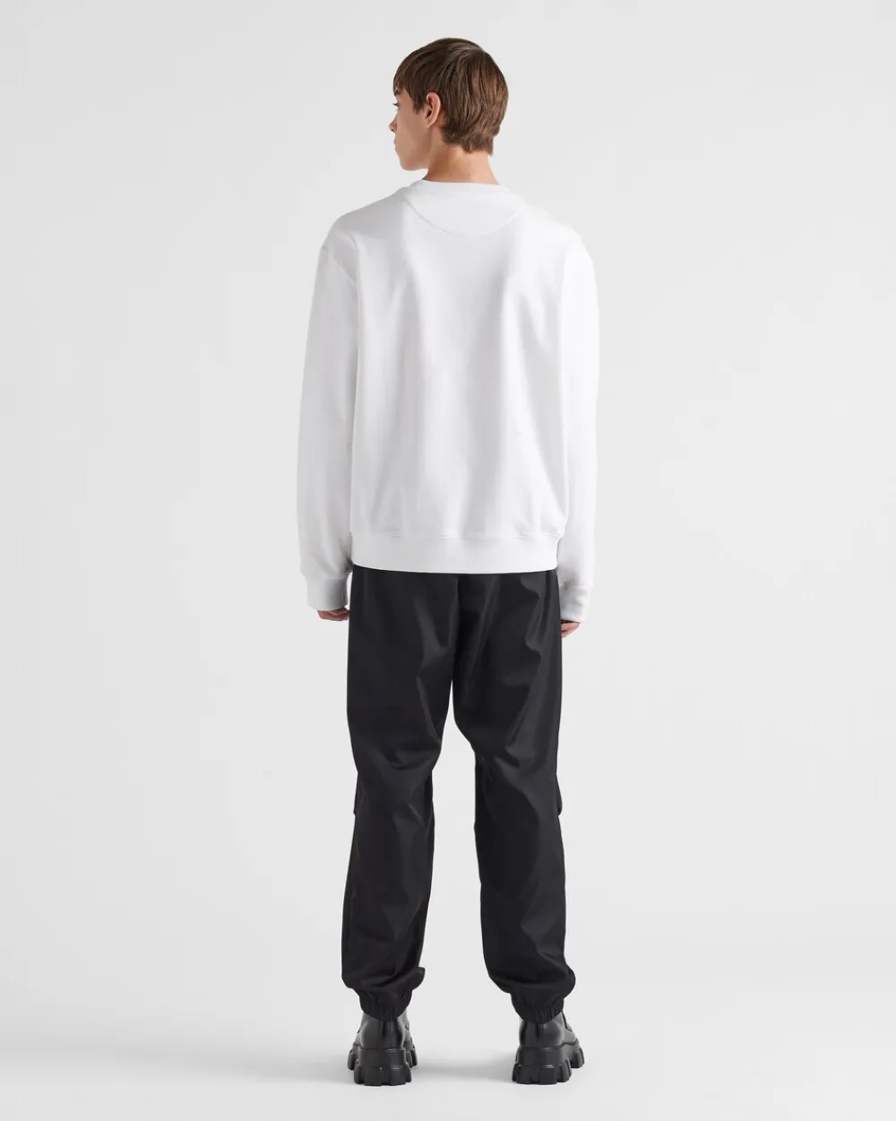 Hombre Prada ROPA DEPORTIVA Y SUDADERAS^Sudadera Extragrande De Algodón Con Logo Triangular